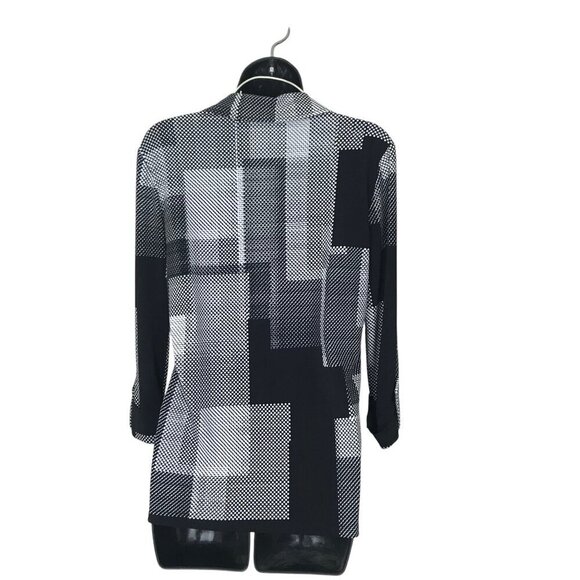 Karl Lagerfeld Stunning Black & White Button Down Shirt Size S - Picture 5 of 7